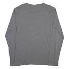 GUESS Womens T-Shirt Grey Long Sleeve XL