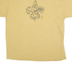 NFL Mens Beige New Orleans Saints Graphic T-Shirt 2XL Short Sleeve Crew Neck