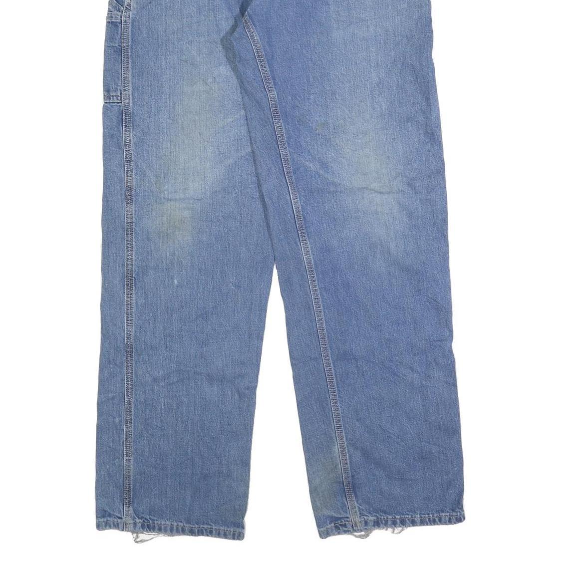 CARHARTT Mens Relaxed Blue Denim Raw Jeans W34 L34 Workwear Utility