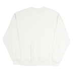 JERZEES Mens White Arkansas Crew Neck L Cotton Sweatshirt Casual Pullover