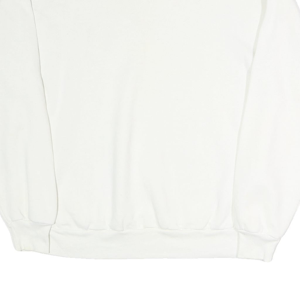 JERZEES Mens White Arkansas Crew Neck L Cotton Sweatshirt Casual Pullover