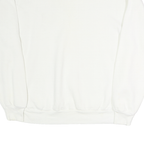 JERZEES Mens White Arkansas Crew Neck L Cotton Sweatshirt Casual Pullover