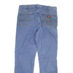 DICKIES Mens Jeans Blue Regular Straight Denim Medium W36 L34 Workwear Cotton