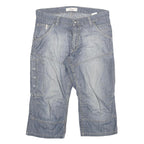 S OLIVER Womens Shorts Blue Cargo XL W35 Cotton Blend Casual