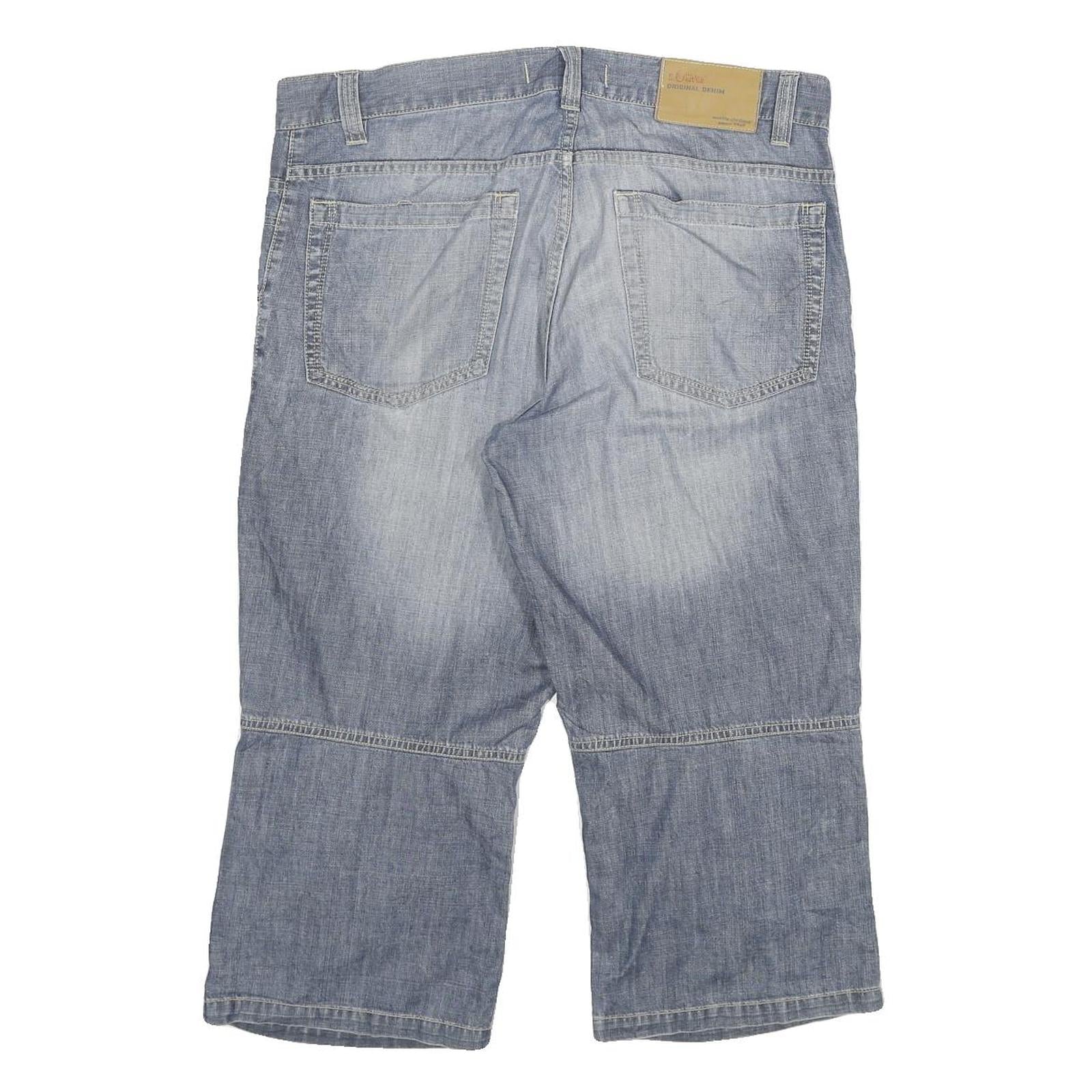 S OLIVER Womens Shorts Blue Cargo XL W35 Cotton Blend Casual