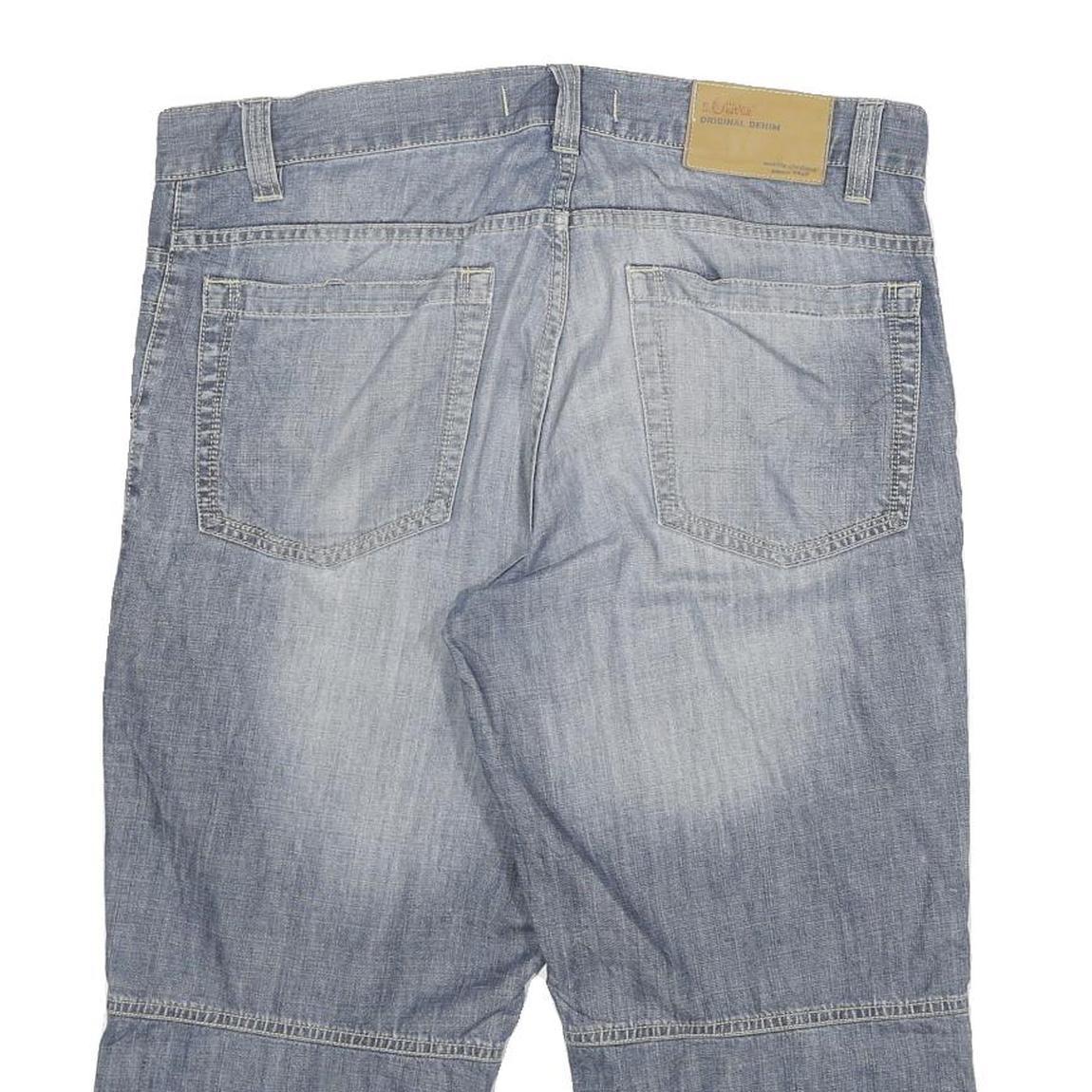 S OLIVER Womens Shorts Blue Cargo XL W35 Cotton Blend Casual