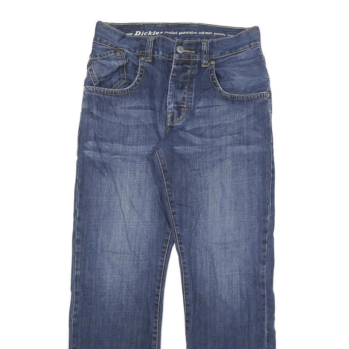 DICKIES Mens Jeans Blue Regular Straight Denim Medium W31 L30 Workwear Durable