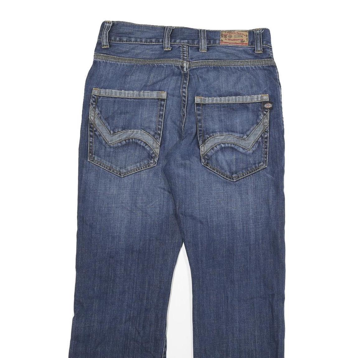 DICKIES Mens Jeans Blue Regular Straight Denim Medium W31 L30 Workwear Durable