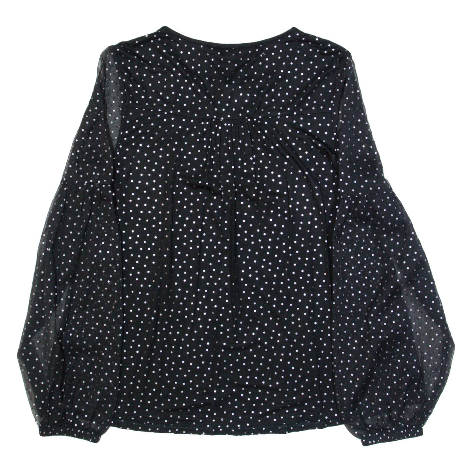 BODEN Womens Printed Blouse Black Long Sleeve Polka Dot UK 8