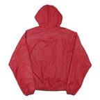 ZARA MAN Mens Red & Grey Hooded Jacket L Polyester Blend Zip Casual Lightweight