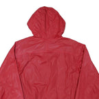 ZARA MAN Mens Red & Grey Hooded Jacket L Polyester Blend Zip Casual Lightweight