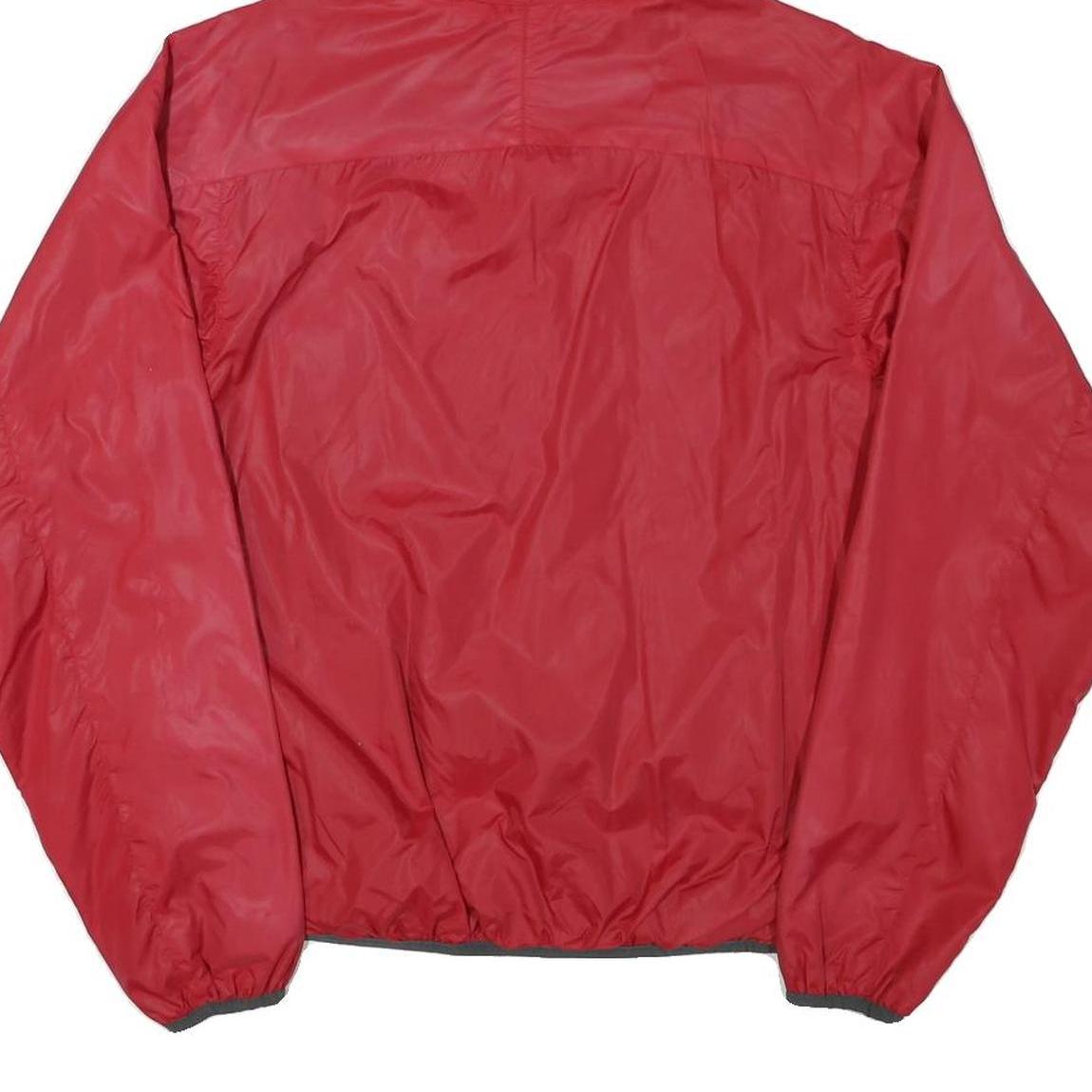 ZARA MAN Mens Red & Grey Hooded Jacket L Polyester Blend Zip Casual Lightweight