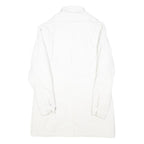 COLUMBIA Womens White Jacket L Polyester Button Closure Plain Outdoor Casual