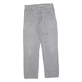 CARHARTT Mens Regular Fit Grey Cotton Blend Workwear Trousers W30 L30 Durable
