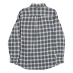CHAPS Mens Green & White Check Shirt M Cotton Classic Long Sleeve Button Collar