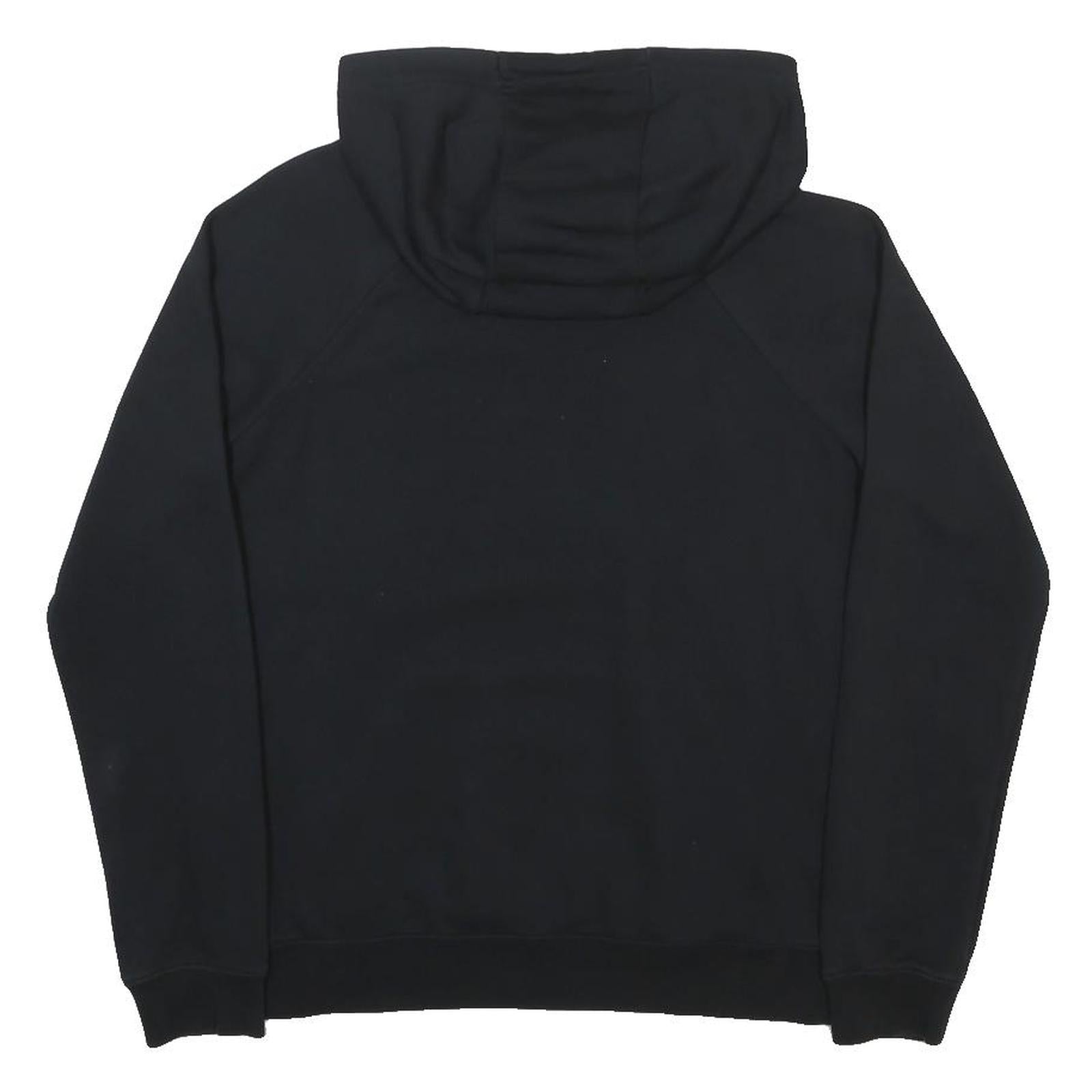NIKE Womens Black Hoodie S Cotton Blend Pullover Logo Sweatshirt