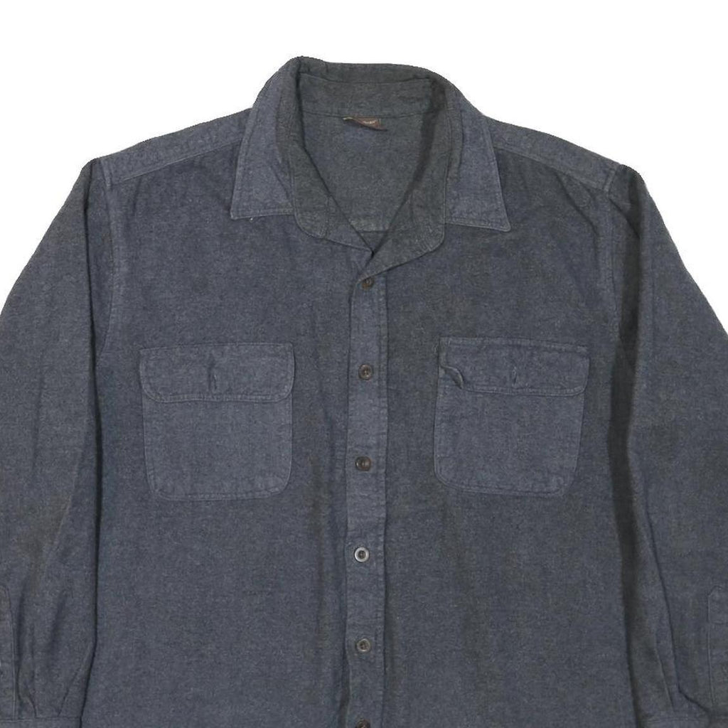 GREAT NORTHWEST Mens Blue Cotton Blend Shirt XL Button Pocket Casual Lightweight