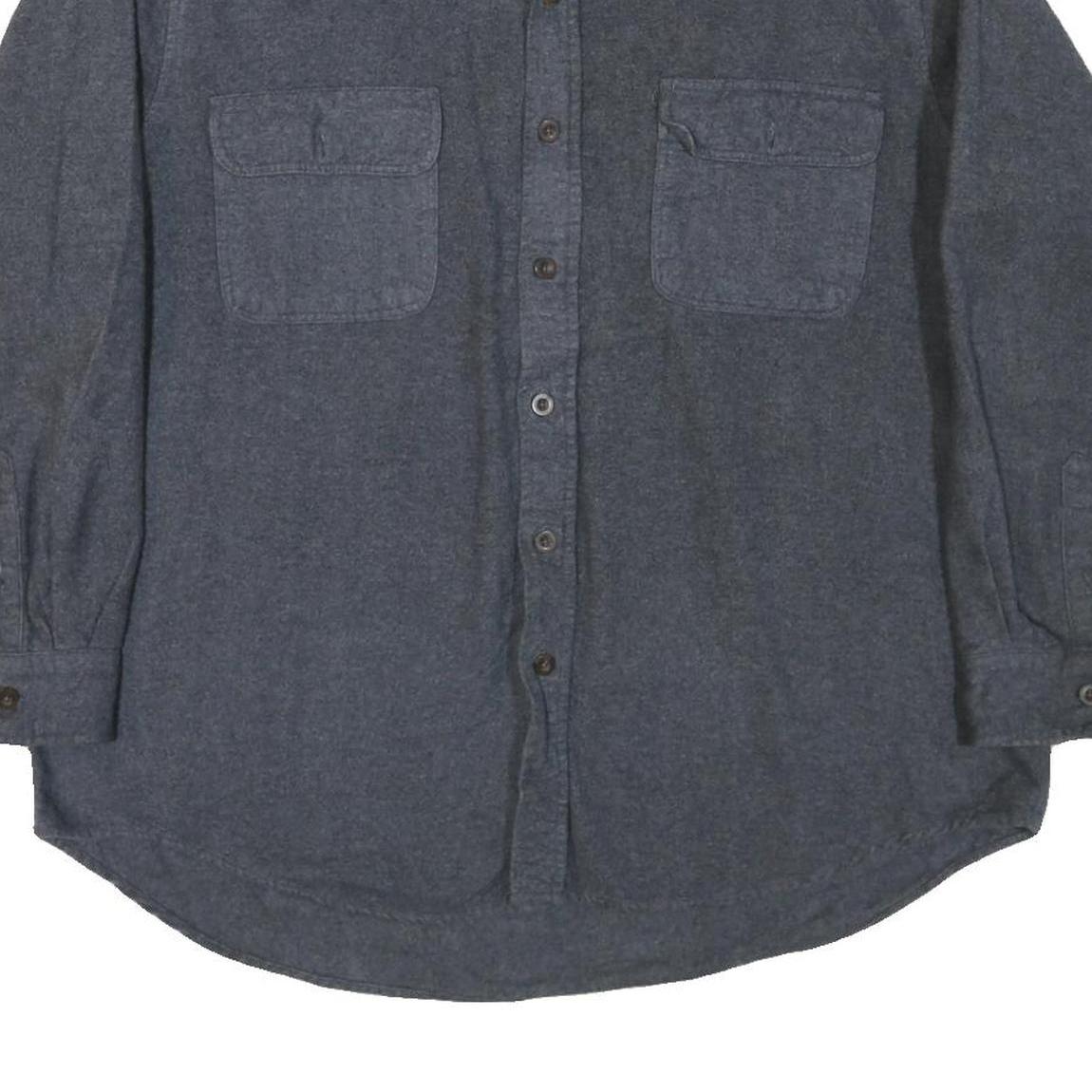 GREAT NORTHWEST Mens Blue Cotton Blend Shirt XL Button Pocket Casual Lightweight