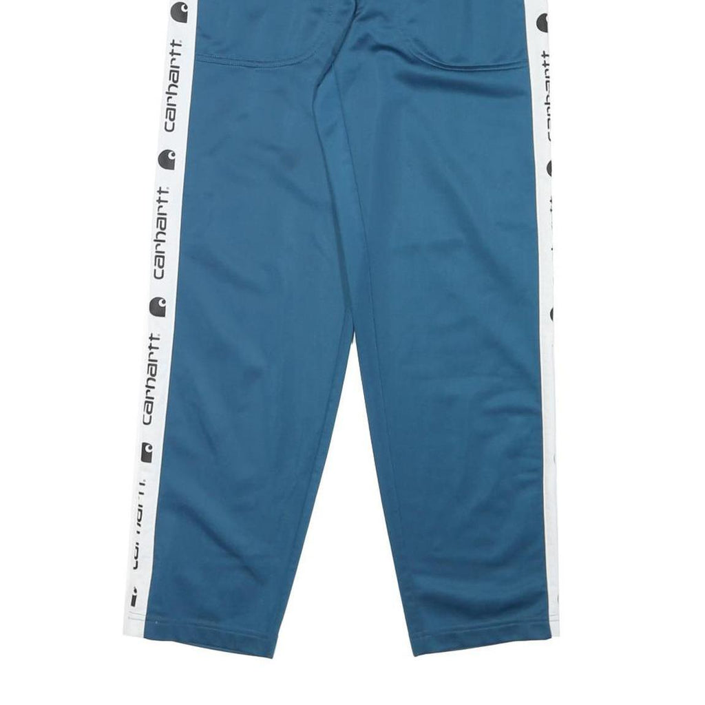 CARHARTT Womens Joggers Blue & White XS W28 L27 Logo Tape Track Pants