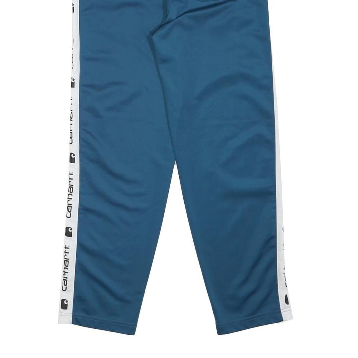 CARHARTT Womens Joggers Blue & White XS W28 L27 Logo Tape Track Pants