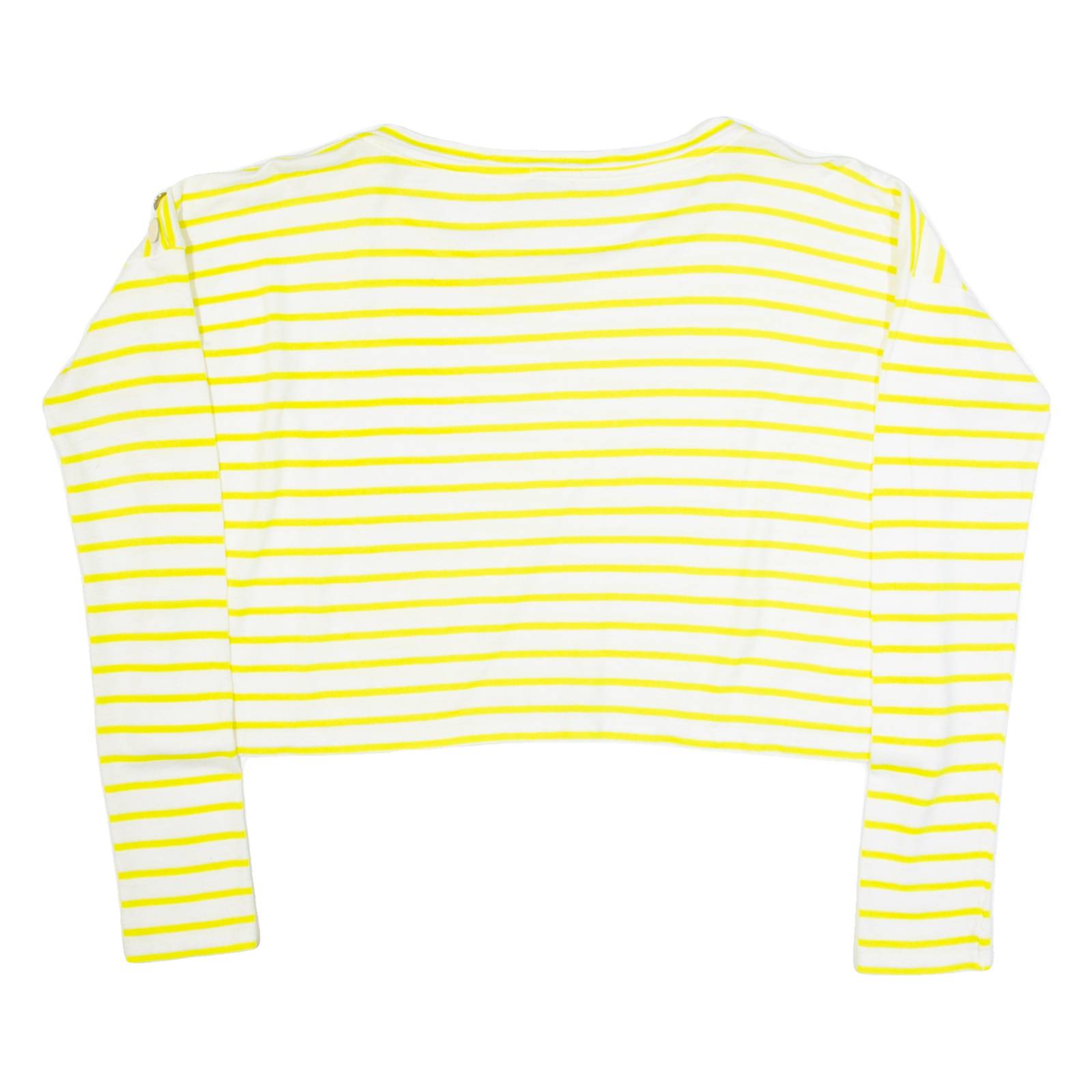 JOSEPH Womens Oversized Top Yellow Long Sleeve Striped S