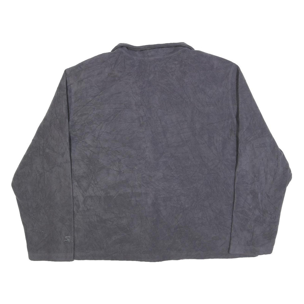 STARTER Mens Grey 2XL Polyester Zip Jacket Plain Casual Outerwear