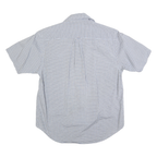 NAUTICA Mens Blue & White Check Shirt S Cotton Blend Casual Summer Button