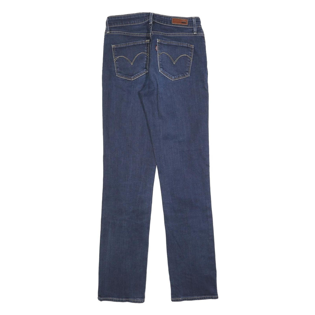 LEVI'S Womens Blue Regular Straight Denim Medium Wash W27 L32 Zip Jeans