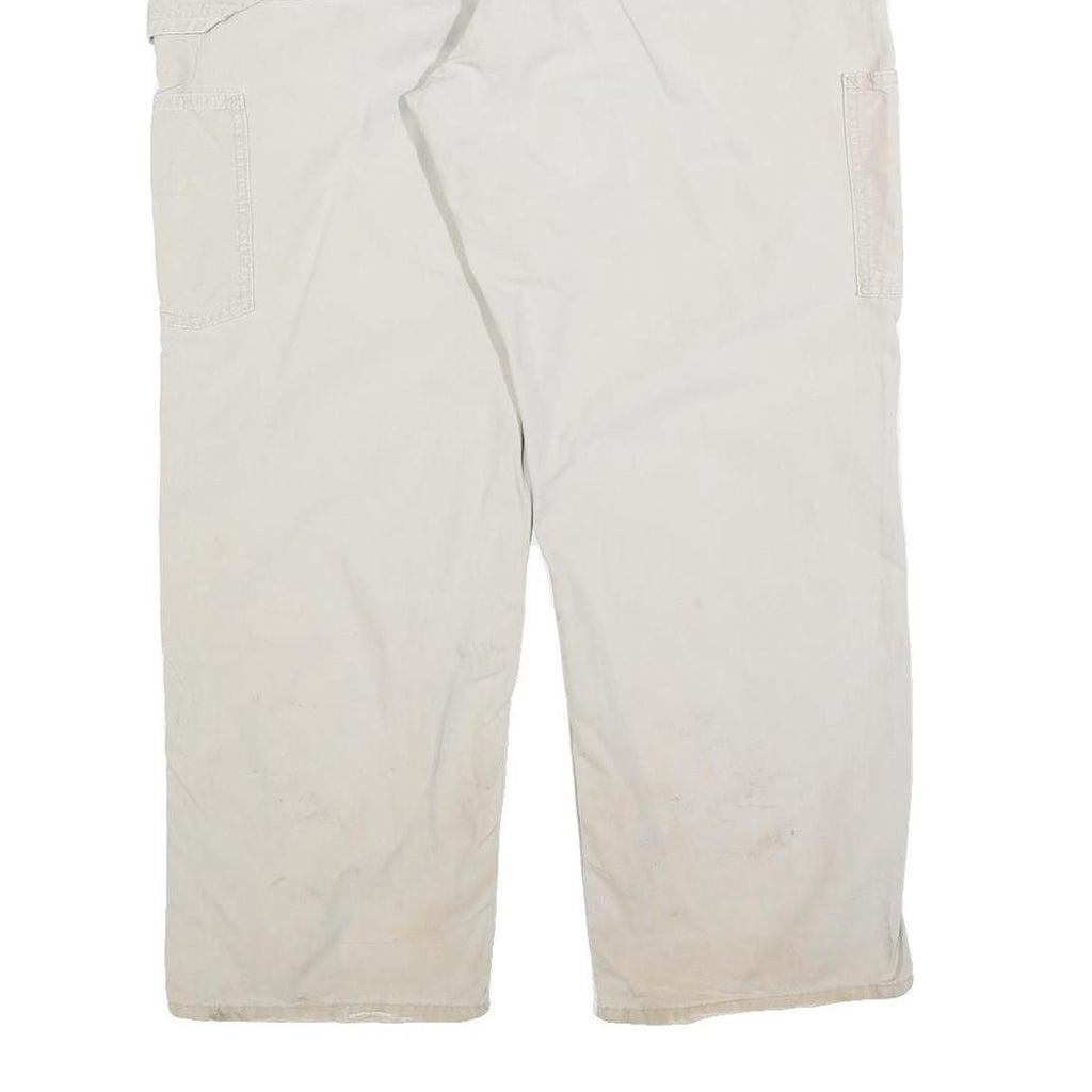 CARHARTT Mens Cotton Blend Beige Loose Straight Trousers W38 L30 Workwear