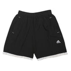 ADIDAS Girls Black & White Casual Shorts XL W26 Polyester Blend Sports Logo