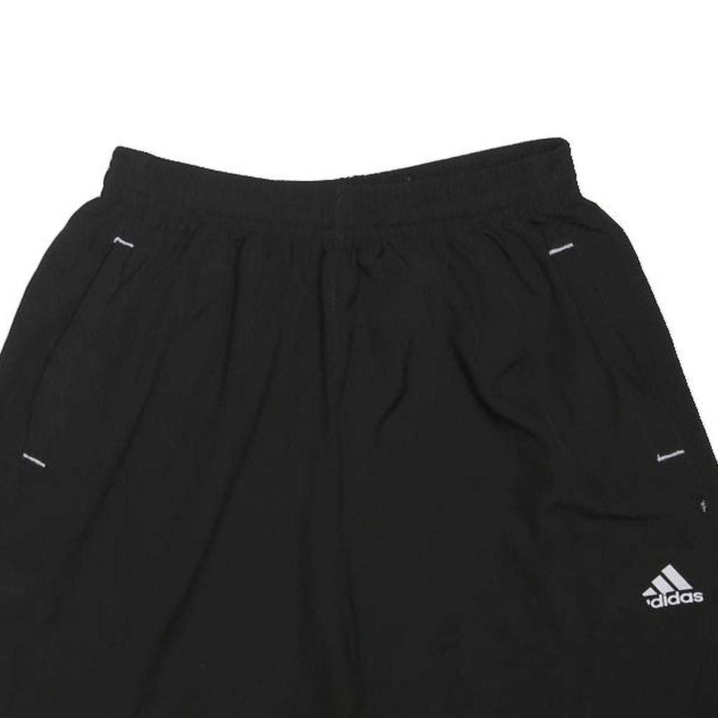 ADIDAS Girls Black & White Casual Shorts XL W26 Polyester Blend Sports Logo