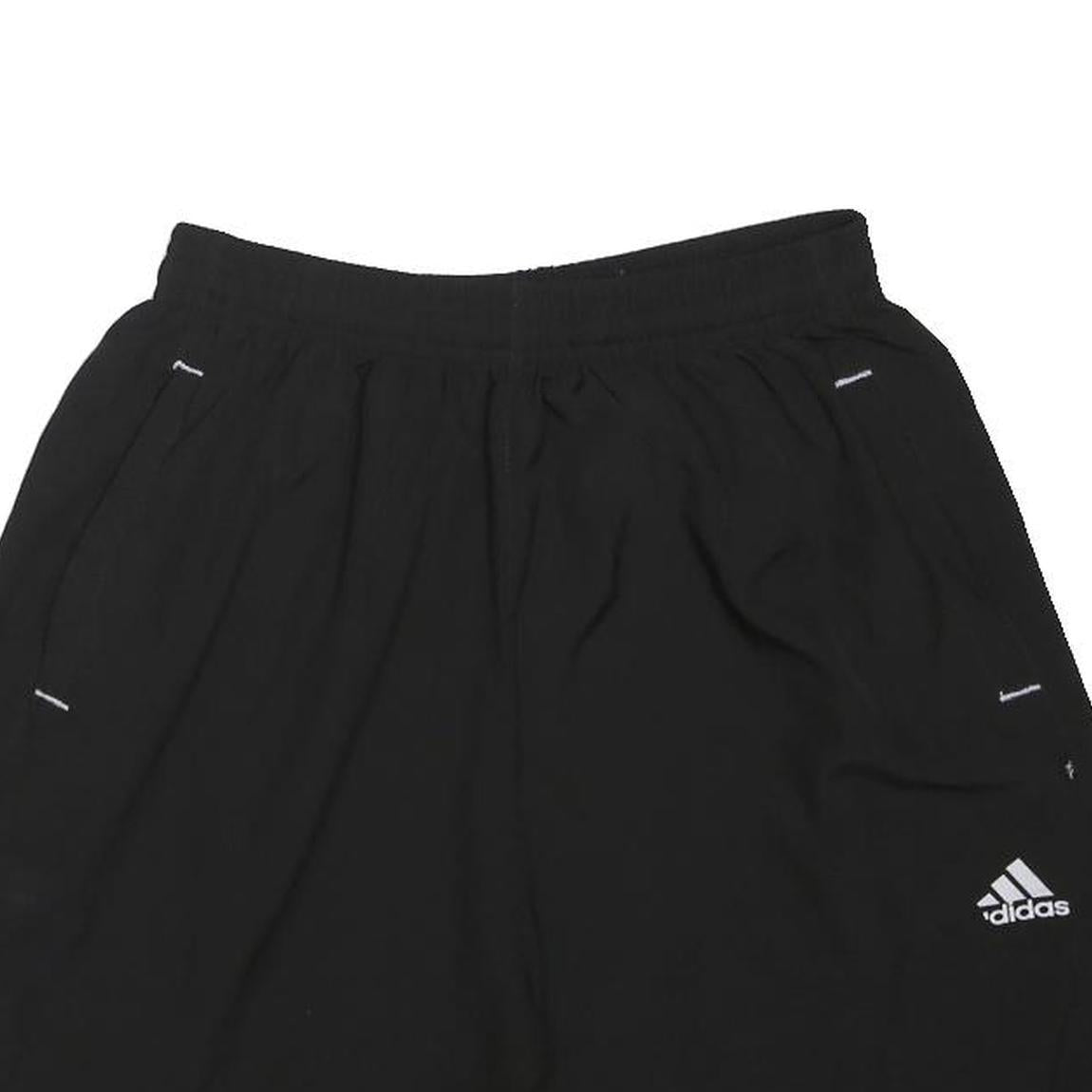 ADIDAS Girls Black & White Casual Shorts XL W26 Polyester Blend Sports Logo
