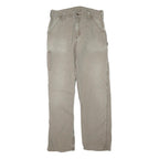CARHARTT Mens Cotton Blend Khaki Regular Straight Trousers W32 L33 Workwear Zip