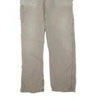 CARHARTT Mens Cotton Blend Khaki Regular Straight Trousers W32 L33 Workwear Zip