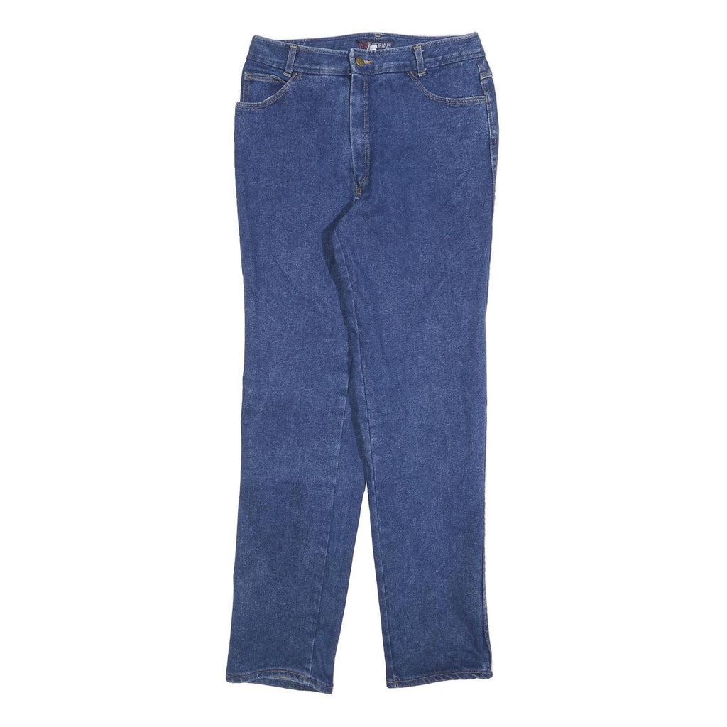 MAD JEANS Womens Blue Regular Straight Denim Medium W28 L30 Cotton Blend Zip