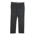 DICKIES Mens Cotton Black Slim Straight Trousers W30 L28 Workwear Zip Closure