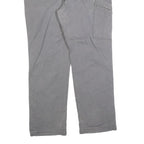 CARHARTT Mens Grey Relaxed Fit Straight Trousers W36 L30 Cotton Blend Zip Casual