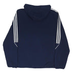 ADIDAS Mens Navy Blue Hooded Zip Jacket XL Polyester Blend Sports Activewear
