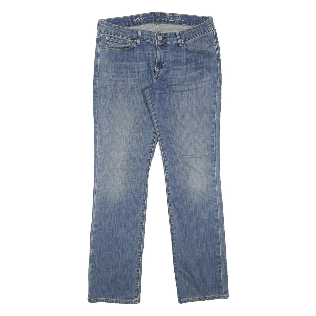 LEVI'S Womens Jeans Blue Regular Straight Denim Medium W30 L32 Classic Zip