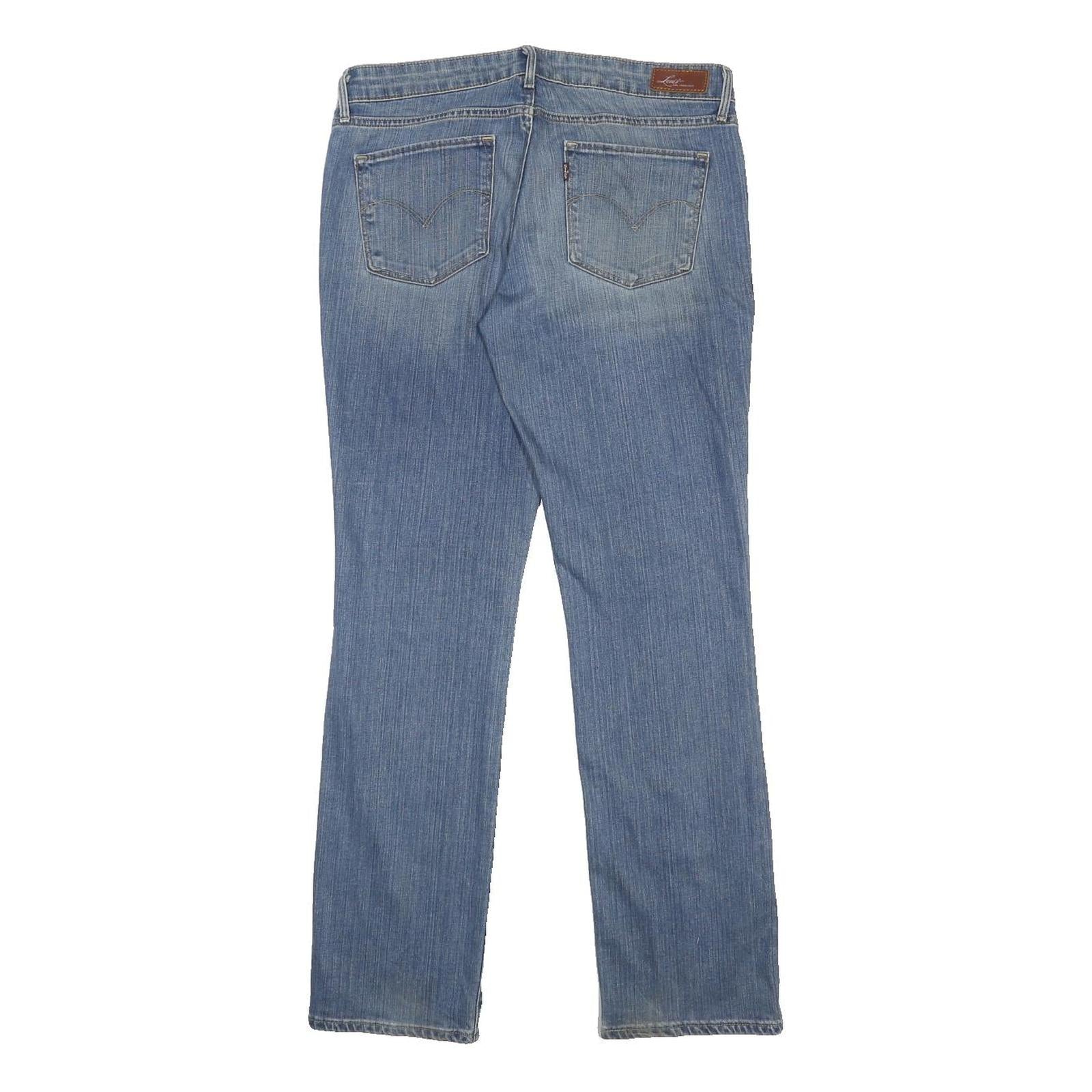 LEVI'S Womens Jeans Blue Regular Straight Denim Medium W30 L32 Classic Zip