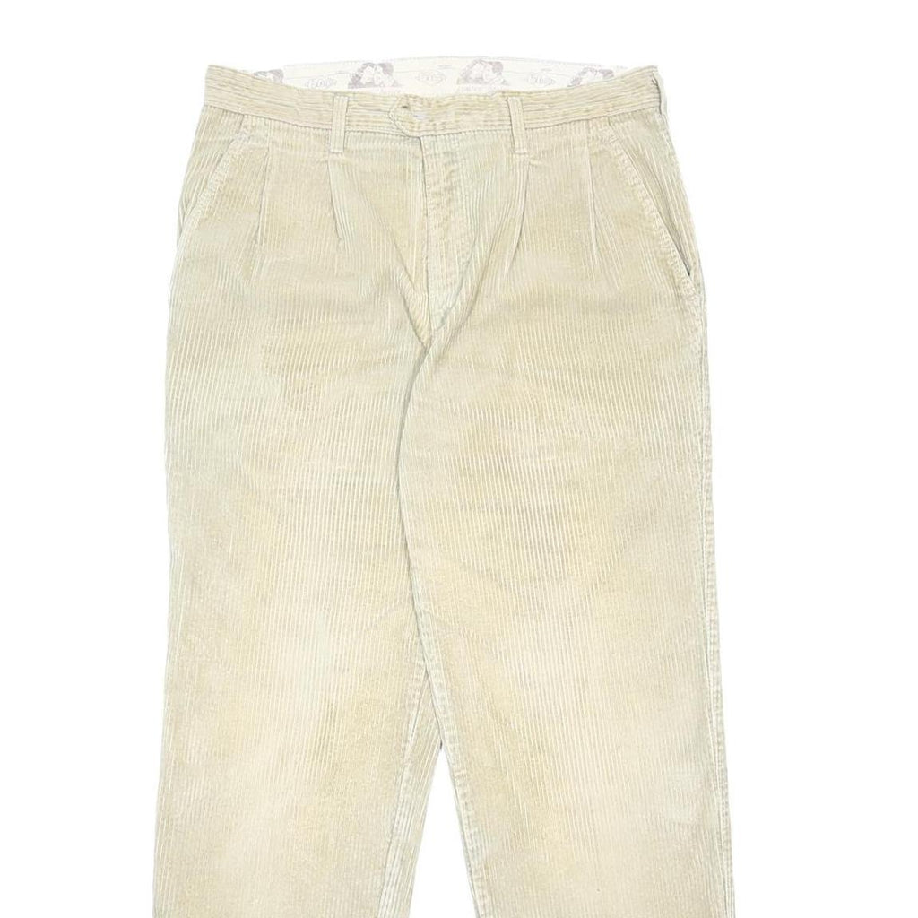 LEE COOPER Mens Cotton Beige Relaxed Straight Trousers W32 L31 Classic Casual