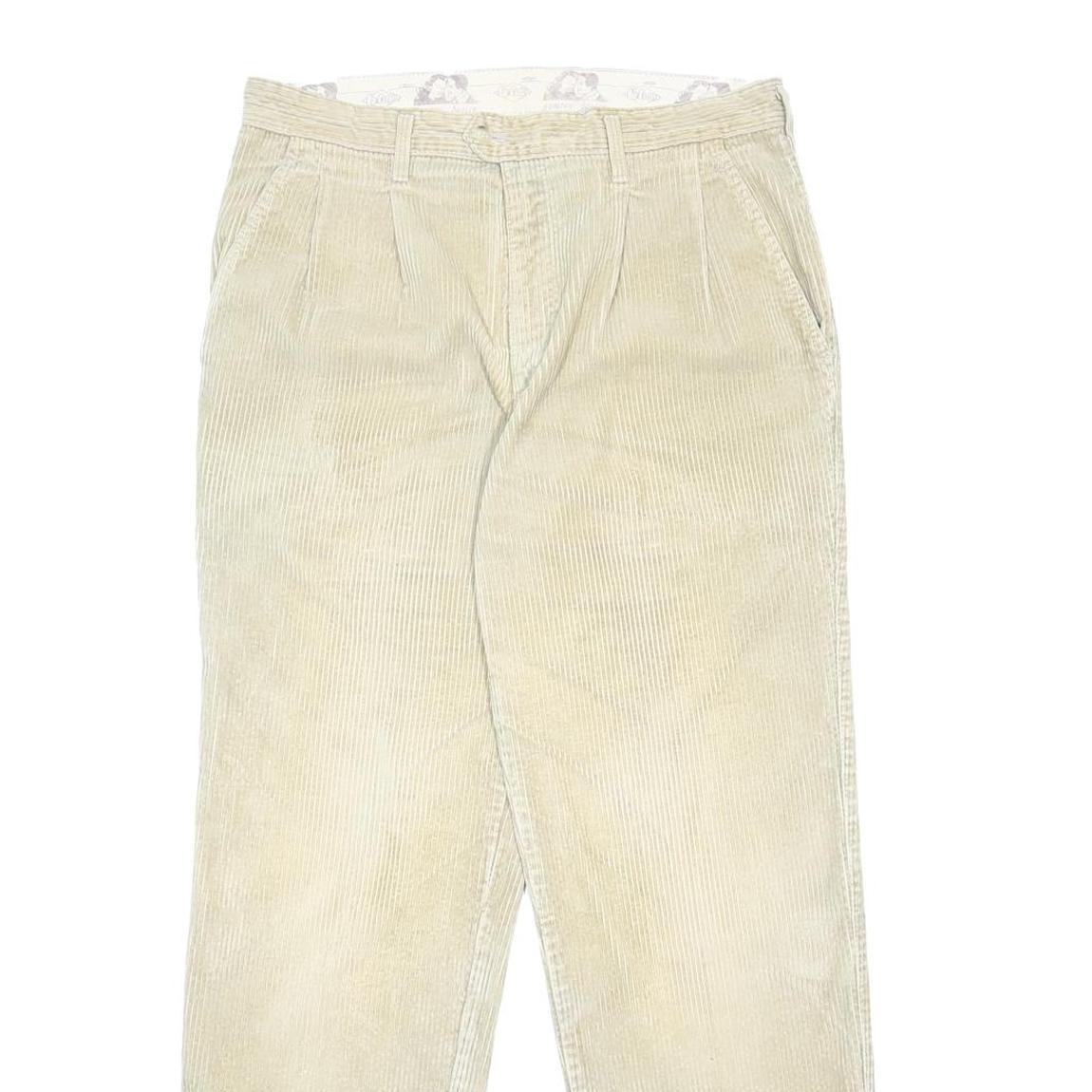 LEE COOPER Mens Cotton Beige Relaxed Straight Trousers W32 L31 Classic Casual
