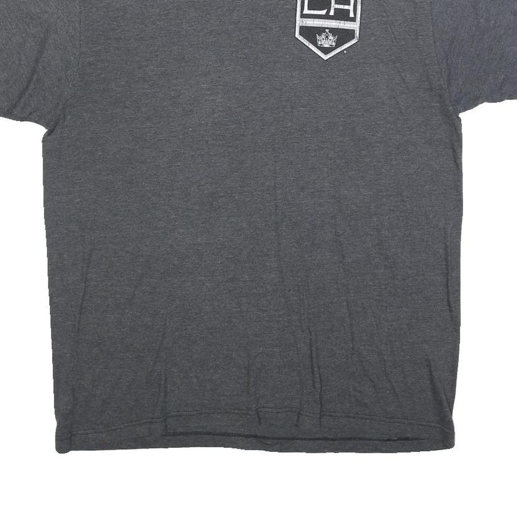 NHL Mens Grey Los Angeles Kings Graphic T-Shirt L Short Sleeve Crew Neck Sports