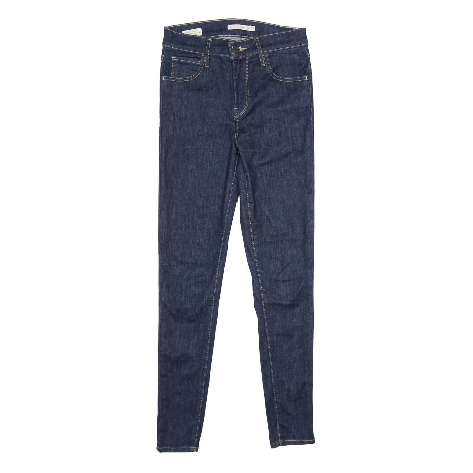 LEVI'S 720 High Rise Super Skinny Womens Jeans Blue Slim Skinny Denim Raw W25