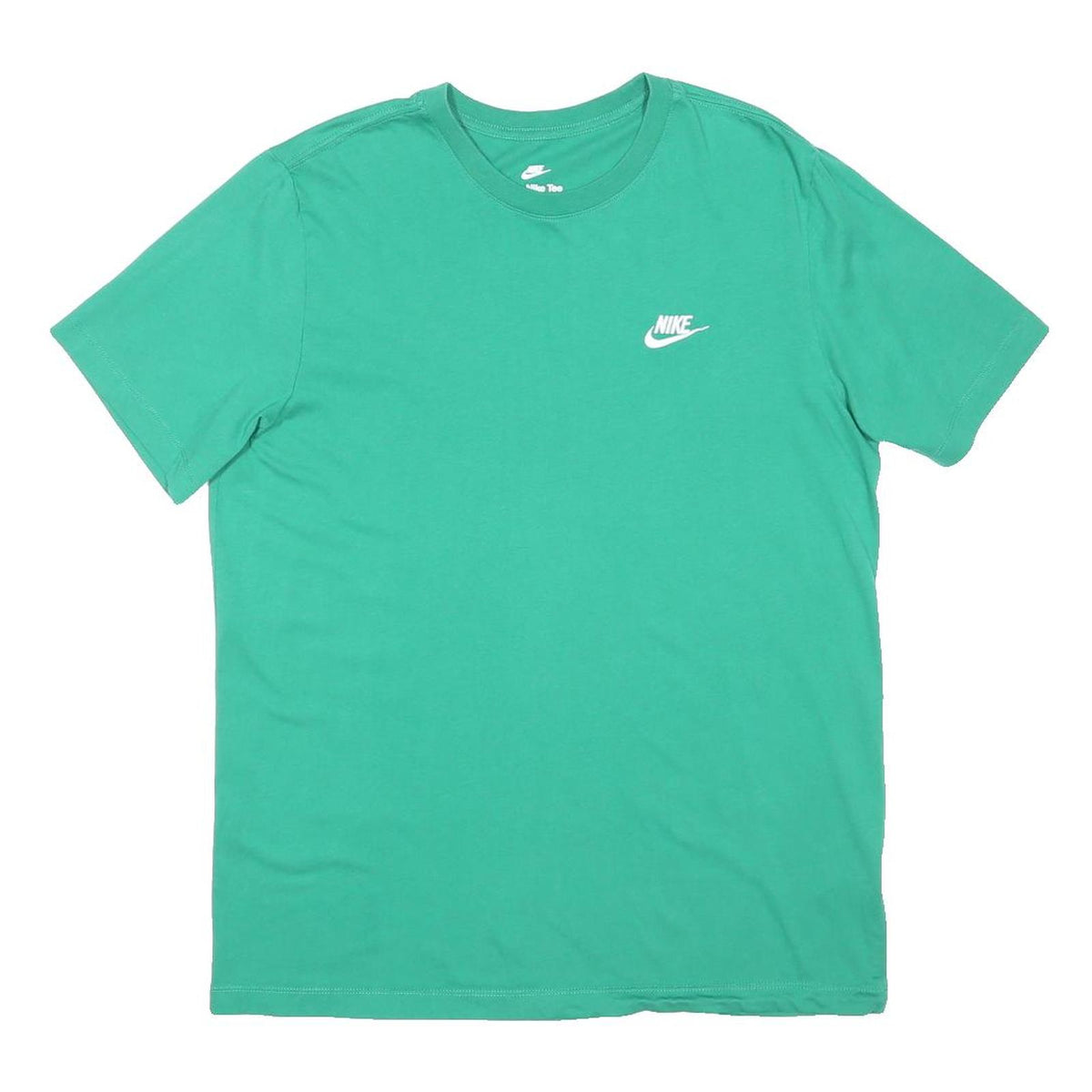 NIKE Mens Green Crew Neck Short Sleeve T-Shirt L Cotton Sport Casual