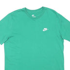 NIKE Mens Green Crew Neck Short Sleeve T-Shirt L Cotton Sport Casual