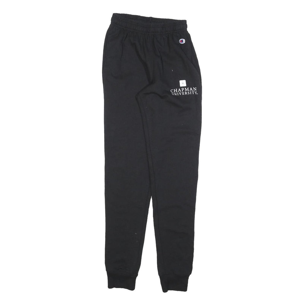 CHAMPION Womens Joggers Black XS W22 L32 Cotton Blend Regular Tapered Drawstring