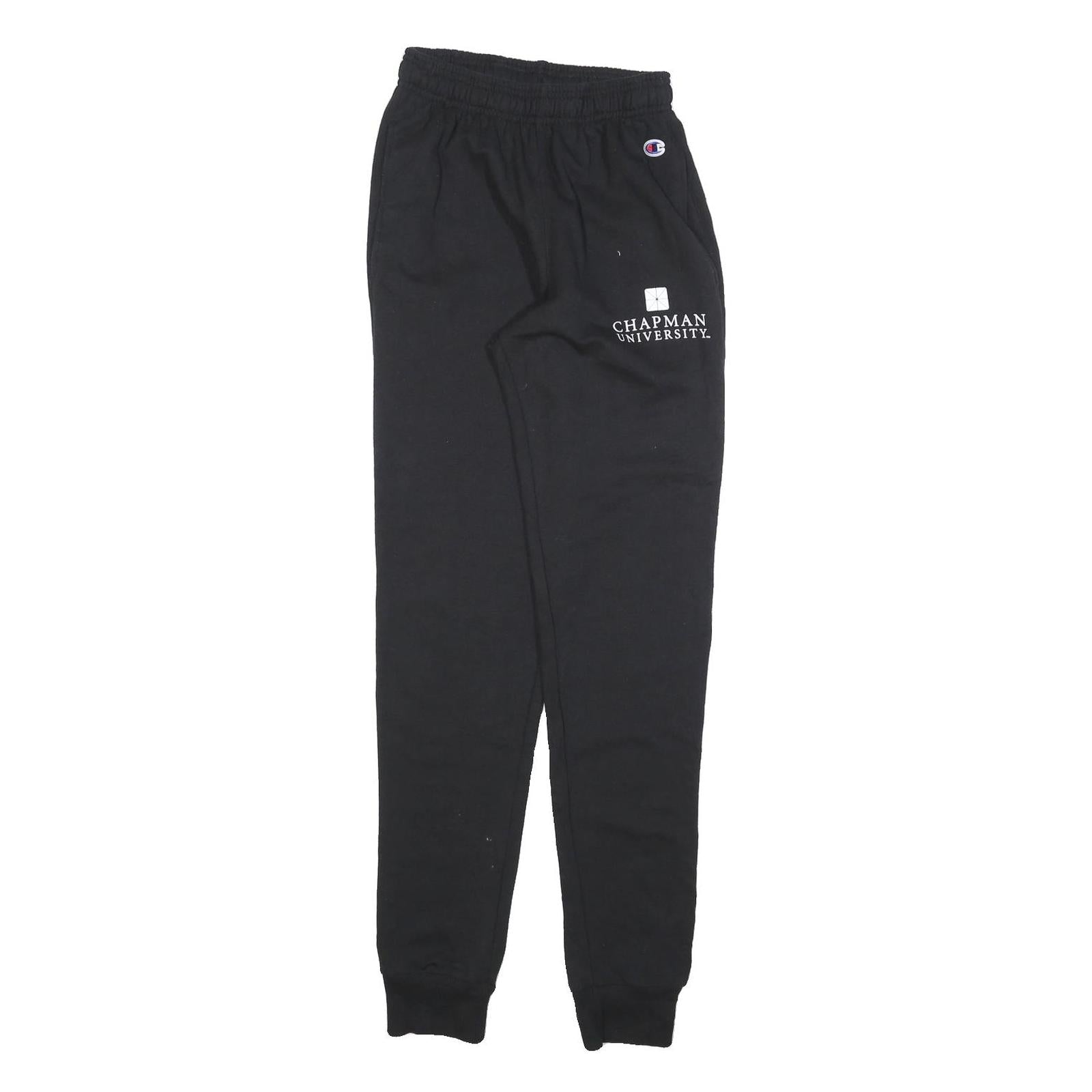 CHAMPION Womens Joggers Black XS W22 L32 Cotton Blend Regular Tapered Drawstring