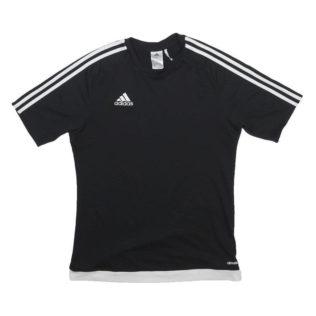 ADIDAS Mens Black & White Graphic T-Shirt S Short Sleeve Crew Neck Sportswear