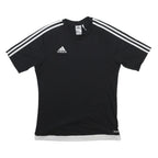 ADIDAS Mens Black & White Graphic T-Shirt S Short Sleeve Crew Neck Sportswear